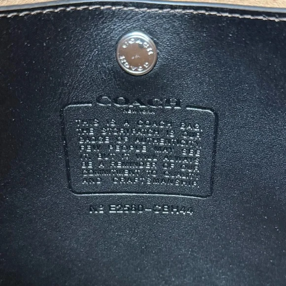 Coach Brooklyn Shoulder Bag 28 In Loved Leather Silver Black Brown CBH44 Ergo - Picture 15 of 16